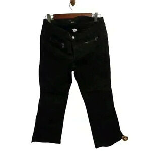 P7047 bdg  black zipper pocket  straight leg jeans  size 30